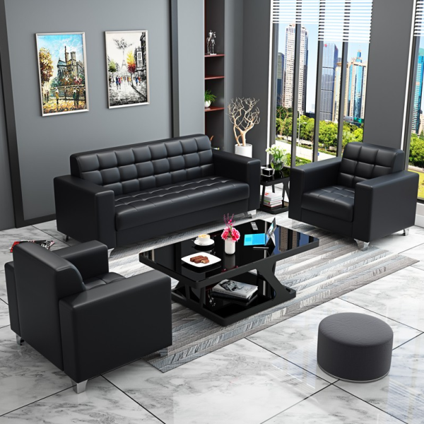 5 Seater Leather Executive Sofa